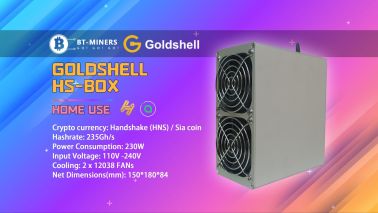 Goldshell HS-Box / SC-Box Handshake and Siacoin Miner 235Gh/s #crypto #cryptomining #cryptocurrency