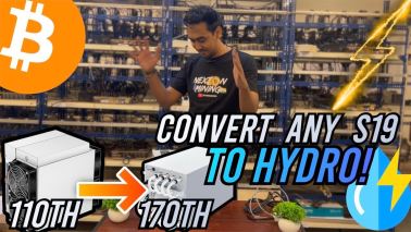 This 40,000Rs MOD will convert any S19 to Hydro! 40% More HashRate OC | Crypto Mining Farm India