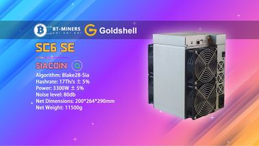 Goldshell SC6 SE 17Th/s Siacoin Miner Setup
